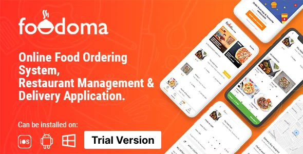 Foodoma Multivendor Food Delivery Application - Trial Version